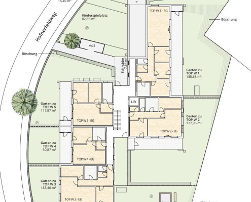 Lageplan EG Frastanz Hofnerfeldweg