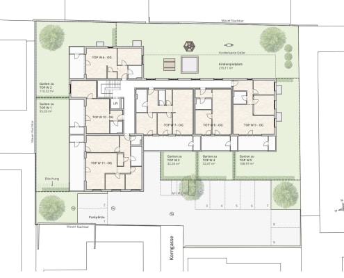 Lageplan Obergschoss