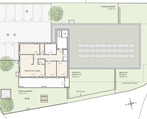 Lageplan Variante DG
